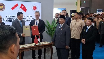 Disaksikan Prabowo, RI dan Turki Teken MoU Pengembangan Jet Tempur