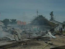 4 Pelaku Bakar Pos-5 Rumah Karyawan di Siak Jadi Tersangka