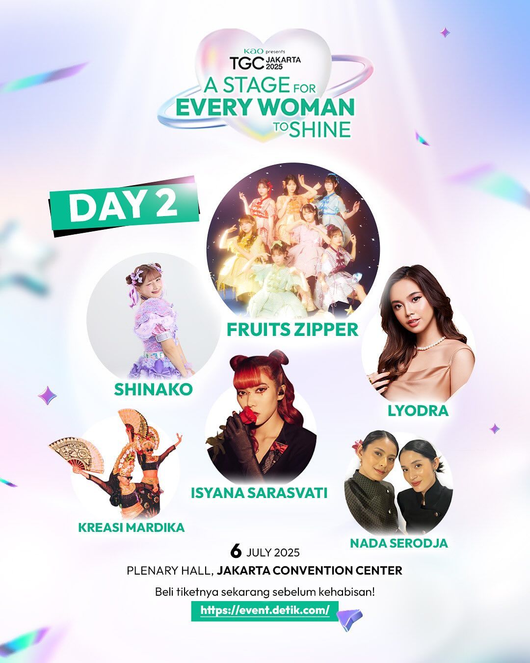 Line up penampil hari kedua “KAO presents TGC Jakarta 2025”