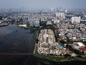 Penampakan dari Udara Lokasi Proyek Pengelolaan Air Limbah Jakarta Penampakan dari Udara Lokasi Proyek Pengelolaan Air Limbah Jakarta