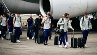 Sehari berselang, giliran Inter Milan mendarat di LA jelang tampil di Piala Dunia Antarklub 2025. (Foto: Mattia Ozbot - Inter/Inter via Getty Images)