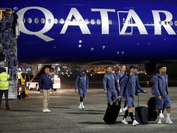 Paris Saint-Germain juga sudah tiba di Los Angeles International Airport, Selasa (10/6) malam waktu setempat. (Foto: Harry How/Getty Images)