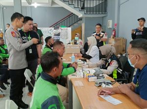 Bakti Kesehatan Gratis Polresta Malang Kota untuk Ratusan Driver Ojol
