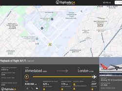 Sedih, FlightRadar24 Sempat Rekam Air India 8 Menit Terakhir