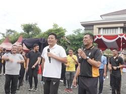 Polresta Sidoarjo Olahraga Bareng Pemkab Jelang Hari Bhayangkara ke-79