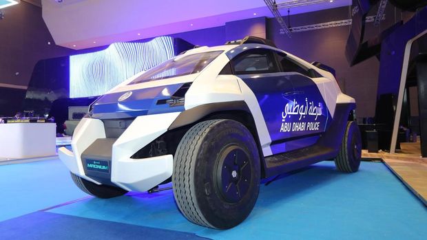 Kintsugi Holding membawa mobil patroli Abu Dhabi bermesin hybrid, Magnum MK 1 ke Indo Defence 2025.
