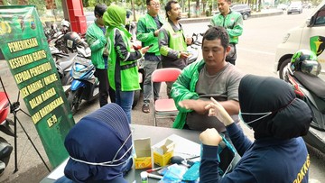 Hari Ketiga Cek Kesehatan Gratis Polda Jateng, 2.331 Driver Ojol Terlayani