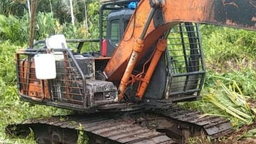 Pelaku Perambahan Lahan Konsesi di Bantayan Rohil Ditangkap, Alat Berat Disita