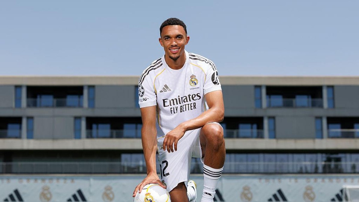 Trent Alexander-Arnold dalam seragam Real Madrid (Real Madrid via Getty Images/Antonio Villalba)