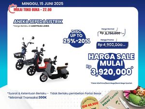 Beli Sepeda Listrik Diskon Rp 2,7 Juta, Buruan ke Transmart!
