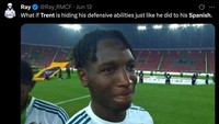 Trent juga diledek yang tiba-tiba bahasa Spanyol, namun dianggap lemah bertahan. Siap unjuk gigi di Madrid, Trent? (Foto: X.com/@Ray_RMCF)