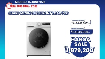 Murahnya Mesin Cuci Front Load 7KG di Transmart Full Day Sale