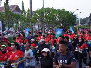 Ribuan Warga Inhil hingga Meranti Meriahkan Fun Run Sambut HUT Bhayangkara ke-79