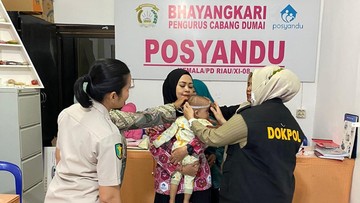 Cegah Stunting, Polres Dumai Gelar Bakti Kesehatan Anak Sambut HUT Bhayangkara