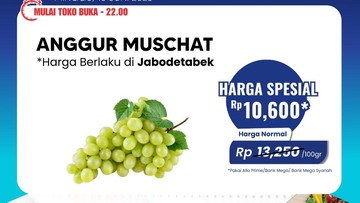 Transmart Full Day Sale: Anggur Segar, Harga Bersahabat!