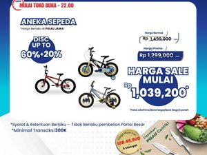 Diskon Gede-Gedean di Transmart Full Day Sale, Aneka Sepeda Harganya Murah Diskon Gede-Gedean di Transmart Full Day Sale, Aneka Sepeda Harganya Murah