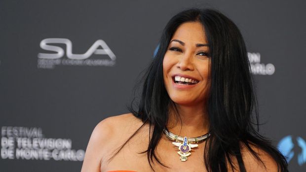 French-Indonesian singer-songwriter Anggun Sasmi poses during the opening ceremony of the 60th Monte-Carlo Television Festival in Monaco, on June 18, 2021. (Photo by Valery HACHE / AFP)