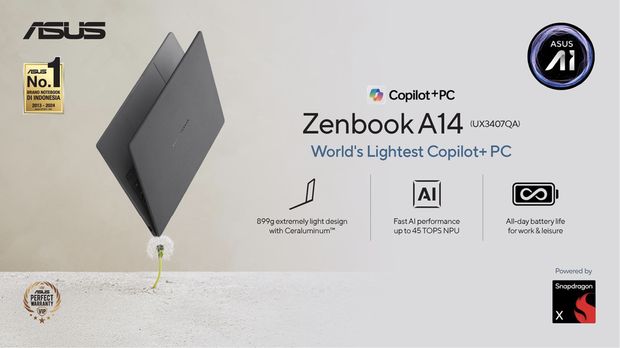 Hi-jack artikel untuk ASUS Zenbook A14 UX3407QA