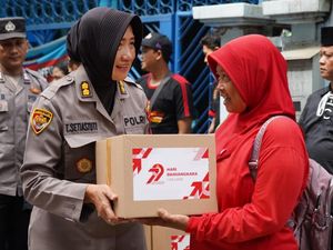 Sambut HUT Ke-79 Bhayangkara, Polrestabes Semarang Bagikan 1.000 Paket Sembako