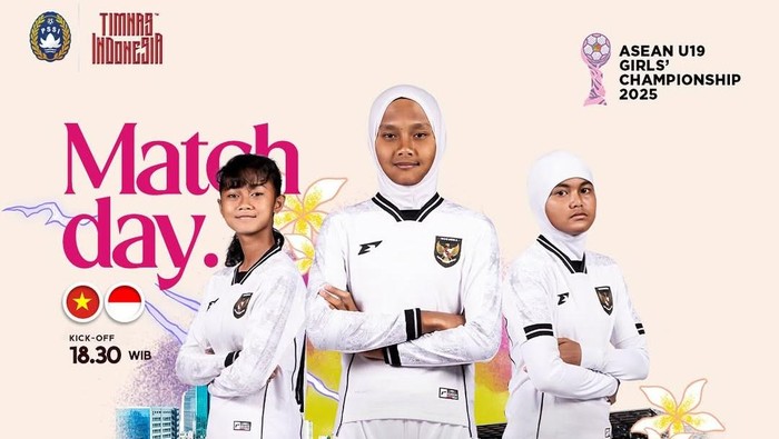 Timnas Putri Indonesia U-19 akan melawan tuan rumah Vietnam U-19 dalam sabung semifinal ASEAN U-19 Girls Championship 2025. Timnas Putri Indonesia U-19 akan melawan tuan rumah Vietnam U-19 dalam sabung semifinal ASEAN U-19 Girls Championship 2025.