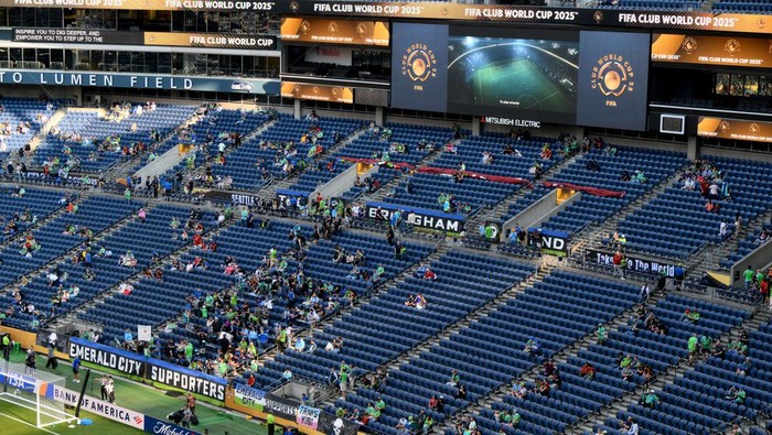 Soccer Football - FIFA Club World Cup - Group B - Botafogo v Seattle Sounders FC - Lumen Field, Seattle, Washington, U.S. - June 15, 2025 Empty seats are pictured in the stands before the match REUTERS/Agustin Marcarian
