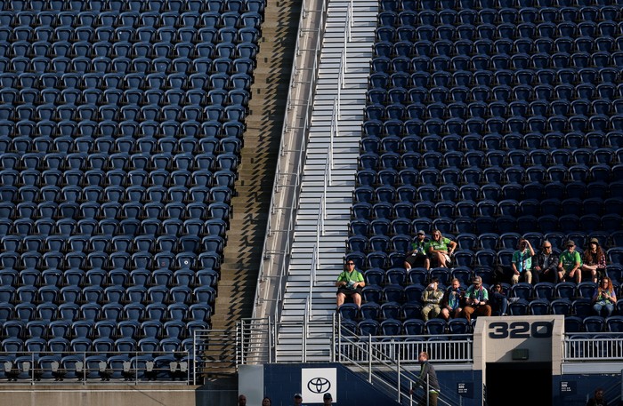 Soccer Football - FIFA Club World Cup - Group B - Botafogo v Seattle Sounders FC - Lumen Field, Seattle, Washington, U.S. - June 15, 2025 Empty seats are pictured in the stands before the match REUTERS/Agustin Marcarian