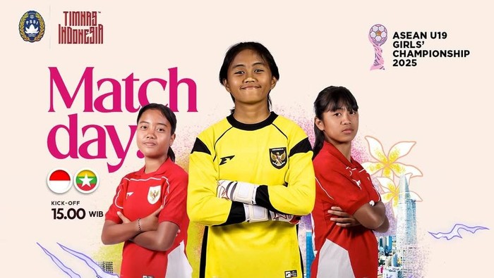 Timnas Putri Indonesia U-19 Vs Myanmar U-19 dalam sabung perebutan juara ketiga ASEAN U-19 Girls Championship 2025. Timnas Putri Indonesia U-19 Vs Myanmar U-19 dalam sabung perebutan juara ketiga ASEAN U-19 Girls Championship 2025.