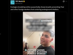 Video Warga Thailand Dilarang ke Bunker Israel Ternyata Misinformasi