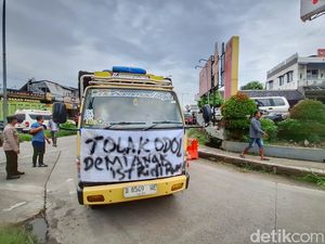 Protes RUU ODOL, Sopir Truk Demo di Soreang Bandung Protes RUU ODOL, Sopir Truk Demo di Soreang Bandung
