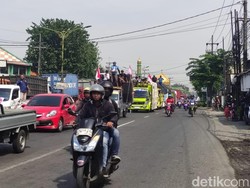 Macet Horor di Sidoarjo Arah Surabaya Imbas Demo Sopir Truk