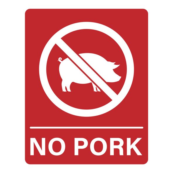 Ilustrasi halal dan 'no pork'