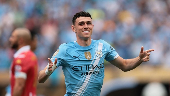 Soccer Football - FIFA Club World Cup - Group G - Manchester City v Wydad Casablanca - Lincoln Financial Field, Philadelphia, Pennsylvania, U.S. - June 18, 2025 Manchester Citys Phil Foden celebrates scoring their first goal IMAGN IMAGES via Reuters/Caean Couto