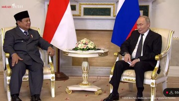 Putin Sambut Prabowo di Istana Constantine: Saya Senang Bertemu Pak Presiden