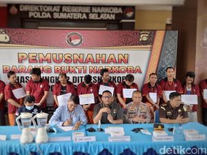 Polda Sumsel Musnahkan 11 Kg Sabu dan Ribuan Pil Ekstasi