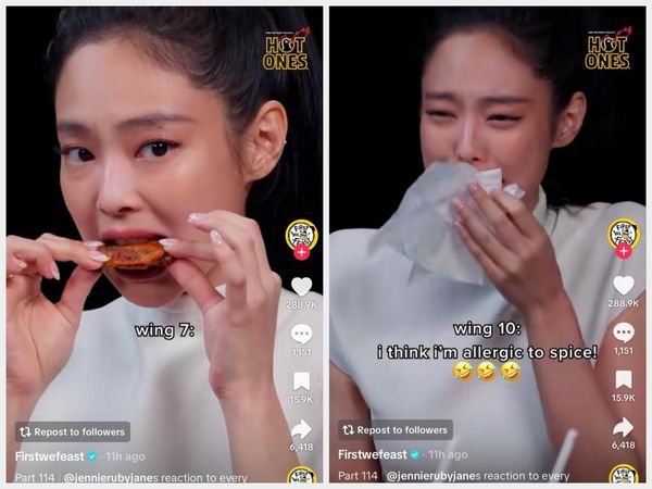 Jennie BLACKPINK Tersiksa Makan Chicken Wings Pedas, Sampai Bergetar!