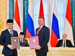 Prabowo dan Putin Saksikan Pertukaran MoU Strategis RI-Rusia