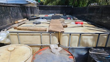 Polisi Bongkar Penimbunan 10.695 Liter BBM Pertalite di Rokan Hulu Riau