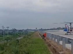 Viral Helikopter Turun ke Jalan Tol di Ngawen Klaten, Begini Faktanya