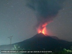 Terdengar Gemuruh, Gunung Lewotobi Laki-laki Kembali Meletus