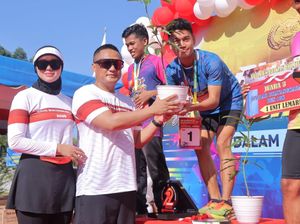 Meriahnya Rohil Bhayangkara Run Bawa Semangat Penghijauan Alam