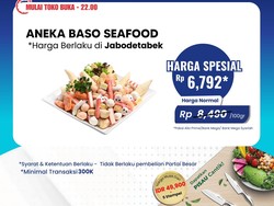 Aneka Bakso Seafood Dapat Diskon Besar-besaran di Transmart Full Day Sale