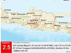 Gempa Darat M 2,5 di Karanganyar Siang Ini Gempa Darat M 2,5 di Karanganyar Siang Ini
