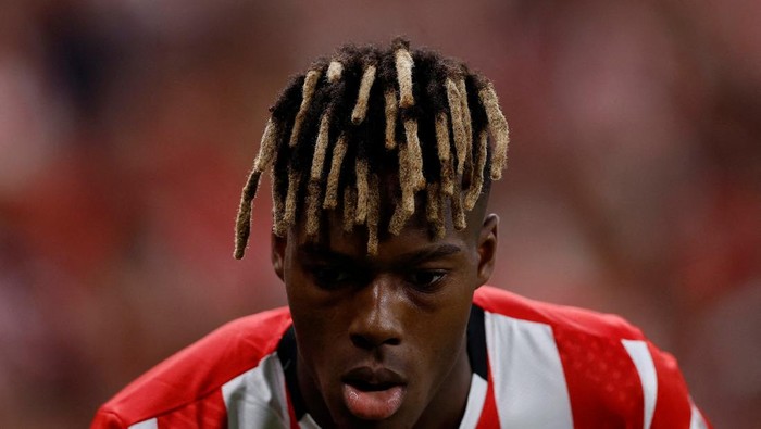 FILE PHOTO: Soccer Football - Europa League - Semi Final - First Leg - Athletic Bilbao v Manchester United - San Mames, Bilbao, Spain - May 1, 2025 Athletic Bilbaos Nico Williams REUTERS/Vincent West/File Photo