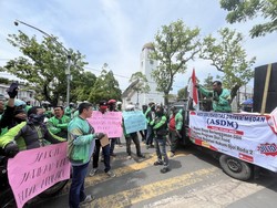Para Ojol Medan Demo di Kantor Gubsu, Ini Tuntutannya