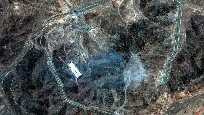 A satellite view shows an overview of Fordow underground complex, after the U.S. struck the underground nuclear facility, near Qom, Iran June 22, 2025. MAXAR TECHNOLOGIES/Handout via REUTERS THIS IMAGE HAS BEEN SUPPLIED BY A THIRD PARTY. NO RESALES. NO ARCHIVES. MANDATORY CREDIT. DO NOT OBSCURE LOGO.