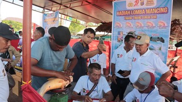 Lomba Memancing Meriahkan HUT Bhayangkara ke-79 Polres Kepulauan Meranti