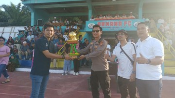 Polres Rohul Gelar Turnamen Sepakbola Meriahkan HUT Bhayangkara Ke-79