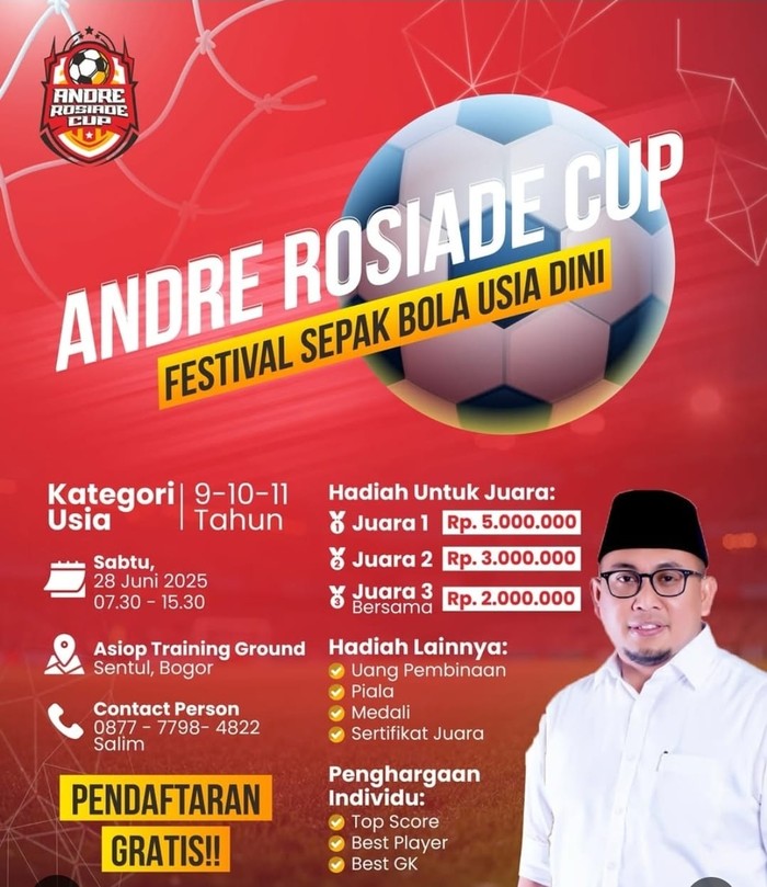 Andre Rosiade Cup Bakal Digelar, Pratama Arhan Bakal Hadiri Pembukaan Andre Rosiade Cup Bakal Digelar, Pratama Arhan Bakal Hadiri Pembukaan