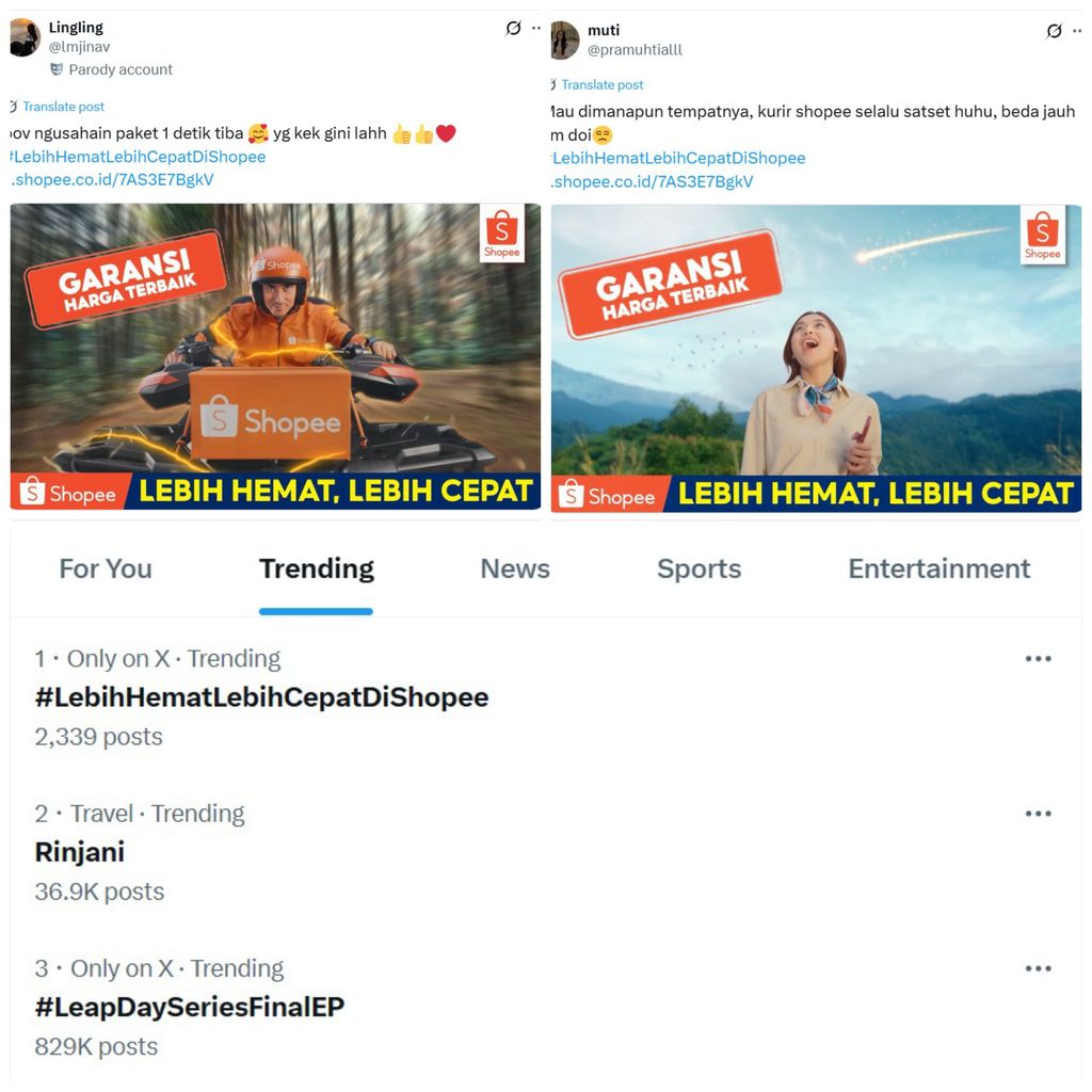 Antusias publik tentang Shopee Lebih Hemat dan Lebih Cepat