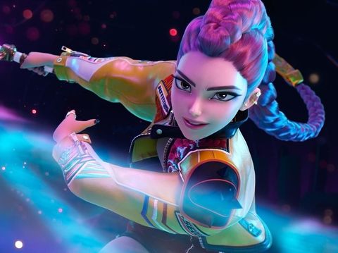 KPOP DEMON HUNTERS - When they aren't selling out stadiums, Kpop superstars Rumi, Mira and Zoey use their secret identities as badass demon hunters to protect their fans from an ever-present supernatural threat. Together, they must face their biggest enemy yet – an irresistible rival boy band of demons in disguise. ©2025 Netflix